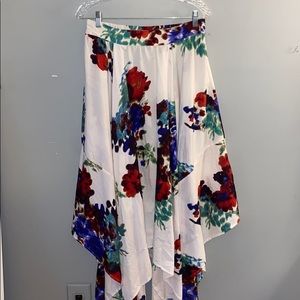 Floral Skirt with high/low hemline